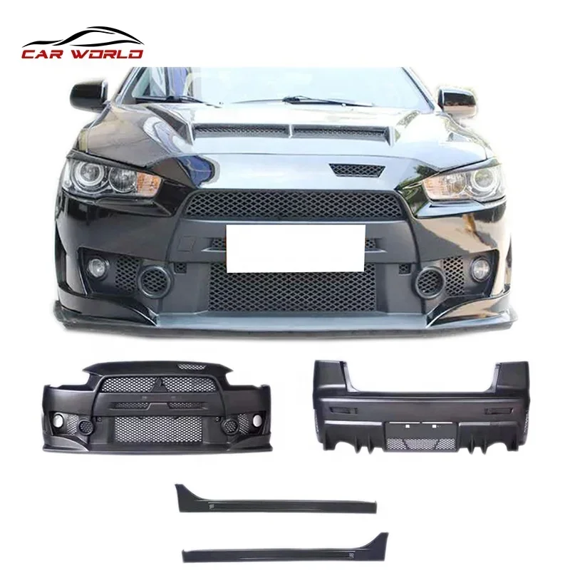 Car Bumper For Lancer  Car Bodykit Front Bumper Rear Bumper Side Skirts For 2009-2015 Mitsubishis Lancer  To FQ Model