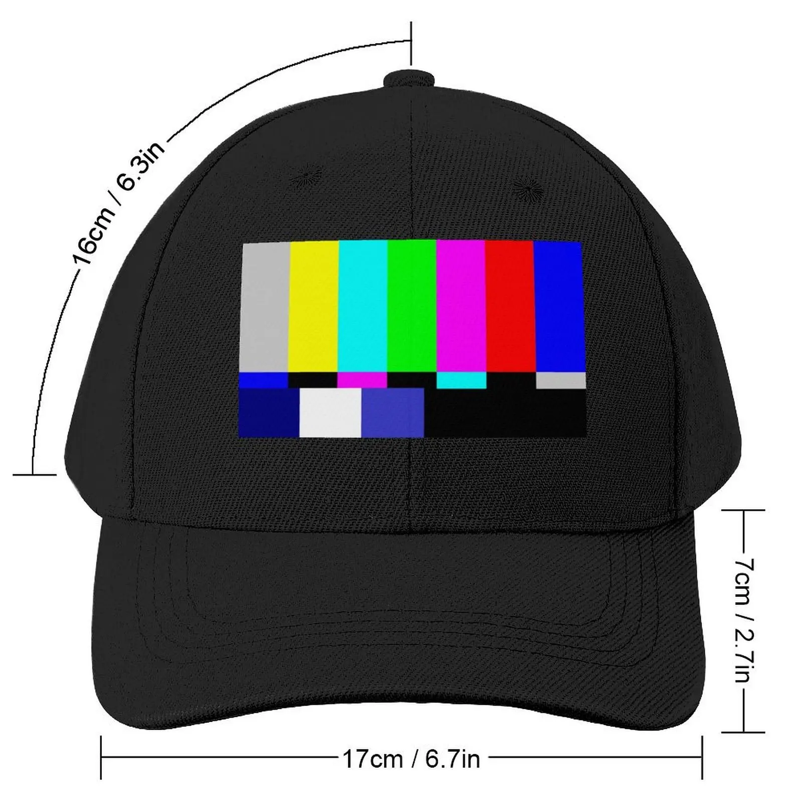 Testing Television TV Test Pattern Tube Tele Please Stand By Baseball Cap Snapback Cap Women's Beach Outlet Men's