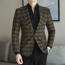 Mens Blazers 2023 New Leisure Suits for Men Fashion Slim-Fitting Suit Single Western Coat big size and tall mens suits