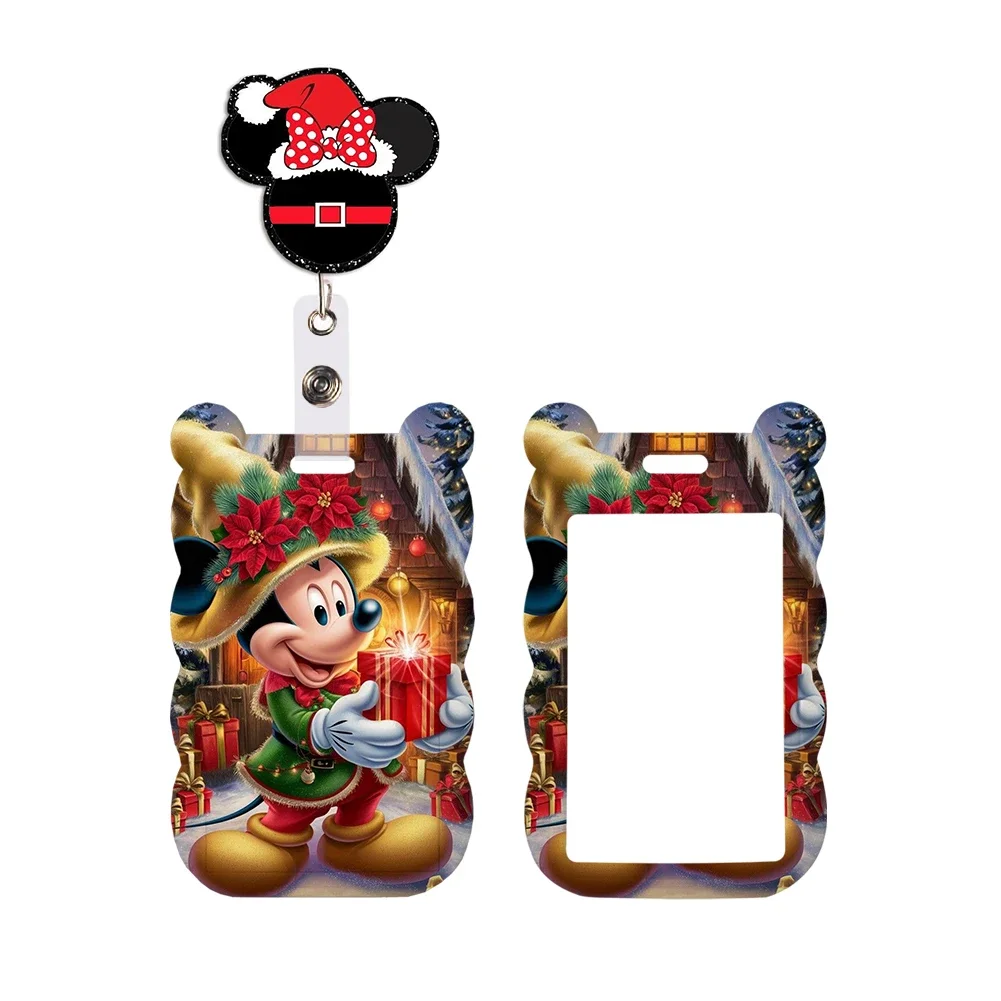 

Lanyards Keychain Christmas Disney Mickey Cute Badge Holder ID Credit Card Pass Hang Rope Lanyard for Keys Accessories Gifts