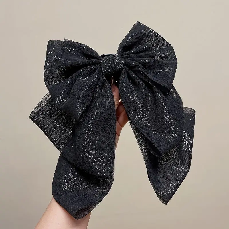 Large Butterfly Hair Clips Fashion Simple Solid Color Summer Hairpin Barrettes 2024 New Bow Hair Accessories for Girls