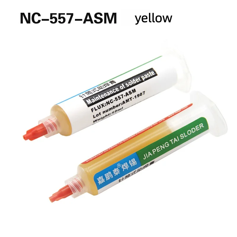 NC-557-ASM Rosin Flux Paste Mild Yellow Syringe 10CC
