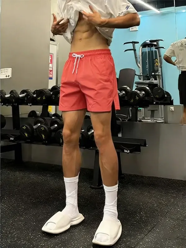 

Ice Silk Quick Dry Fitness Casual Shorts Men Summer Large Size Five-Quarter Running Sports Training Shorts Fashionable Youthwear