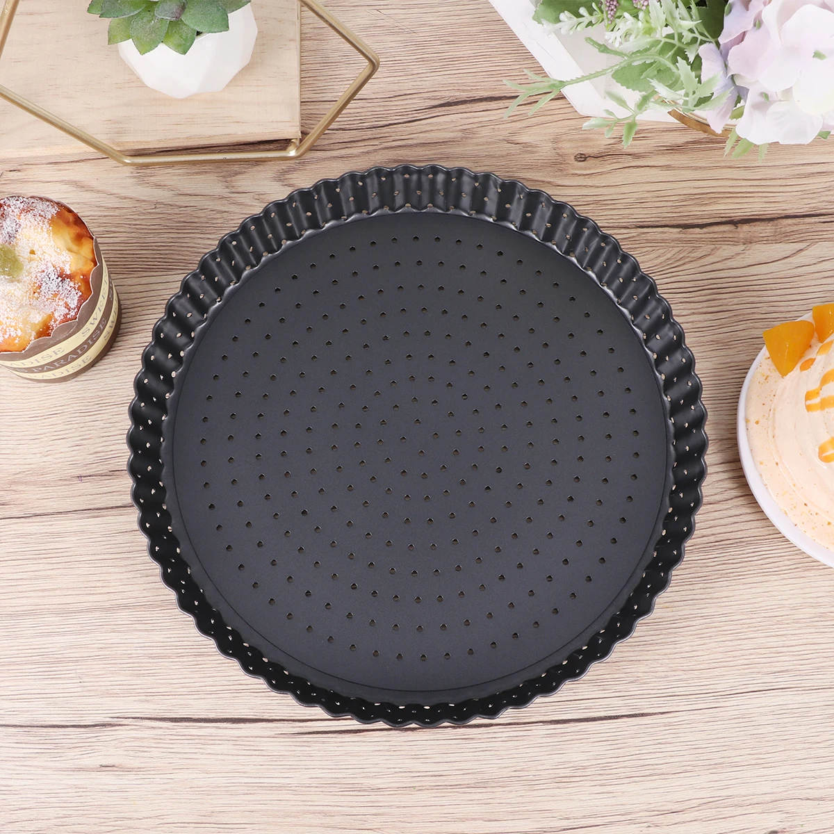 

Non-Stick Pizza Pan Baking Tart Mould Removable Bottom 9Inch Round Carbon Steel Cheesecake Chocolate Cake Muffin Quiche Pan