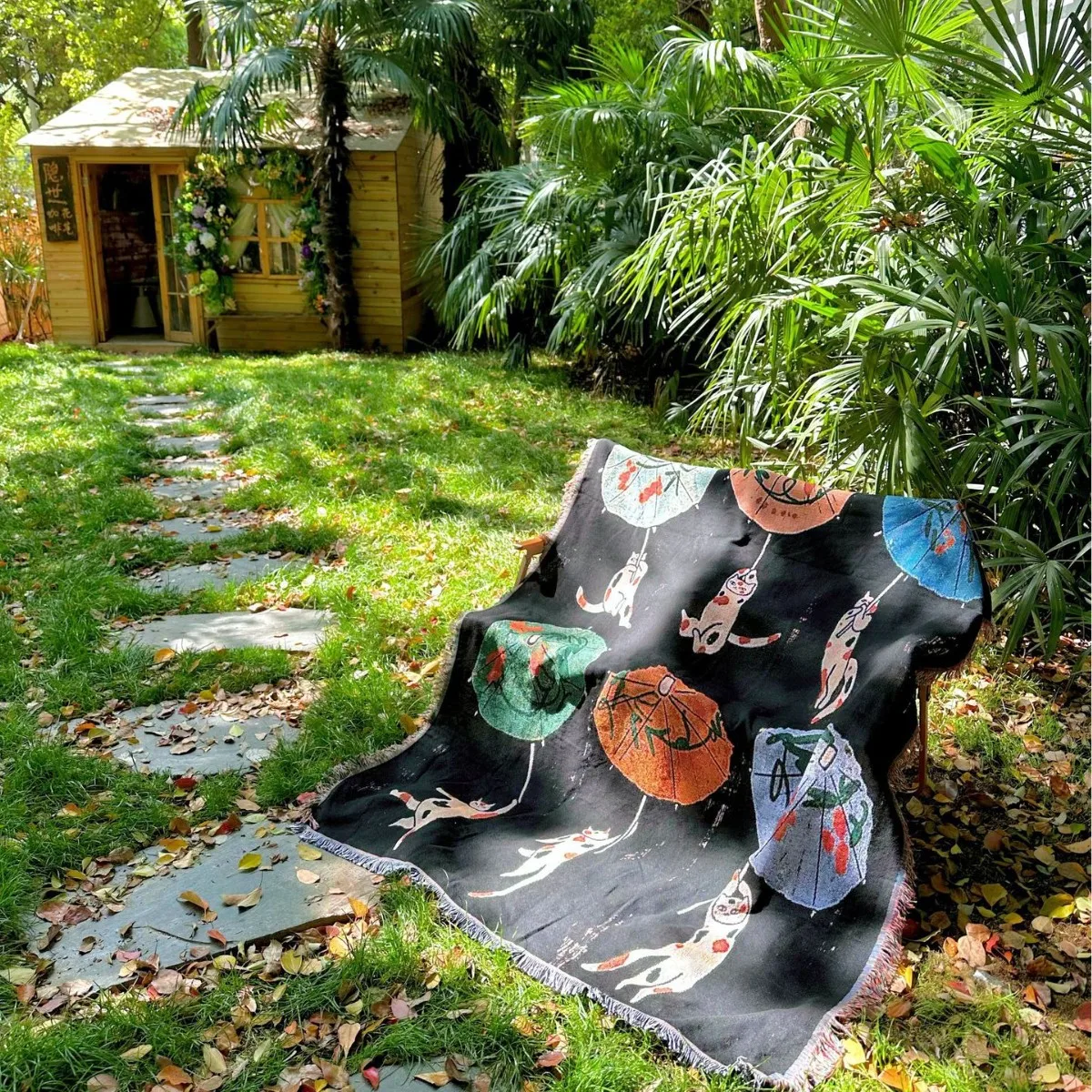 Cat LineBlanket Tapestry Sofa Towel LeisureBlanket BedsideBlanket DecorativeBlanket Bedside Blanket SofaBlanket
