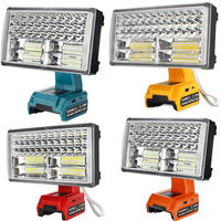 Work Light USB Power Bank For Makita/Dewalt/Milwaukee/Bosch/Ryobi 18V Li-ion Battery 9 inch LED Flashlight Cordless Flood Lamp