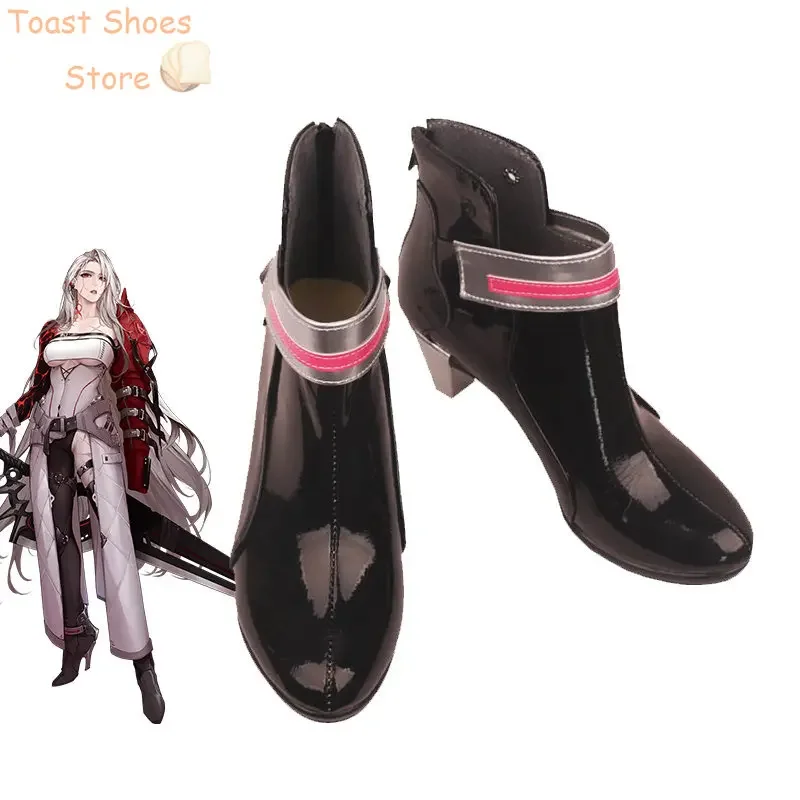 Game Path to Nowhere NINETY NINE Cosplay Shoes Black High Heel Shoes Halloween Carnival Boots Cosplay Prop Costume Prop