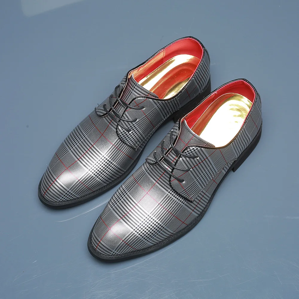 Men Classic Business Shoes Luxury Design Fashion Pointed Toe Lace-Up Formal Wedding Shoes Male Footwear Plus Size 38-48