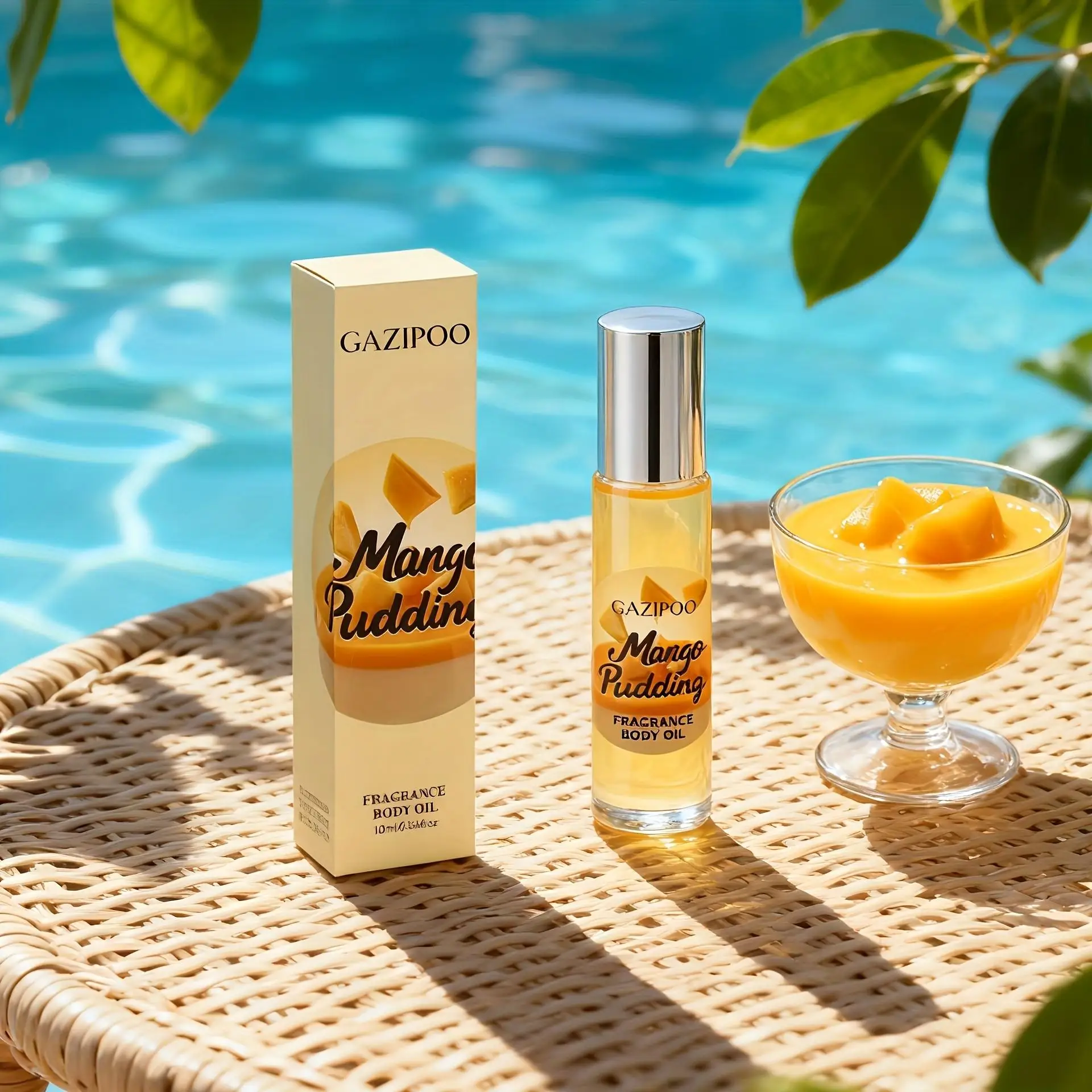 1/2/4 Stück Mango-Pudding-Duftöl – 0,34 Unzen Parfümöl, langanhaltende frische blumig-fruchtige Noten, ideales Geschenk