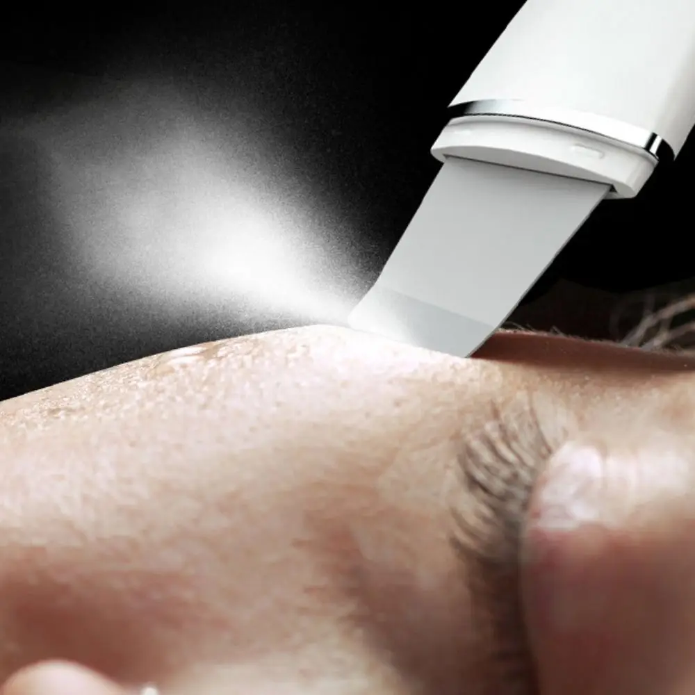 Tecnologia de íon purificador ultrassônico da pele limpeza profunda do rosto levantamento facial ultra-sônico peeling dispositivo cuidados com a pele recarregável usb