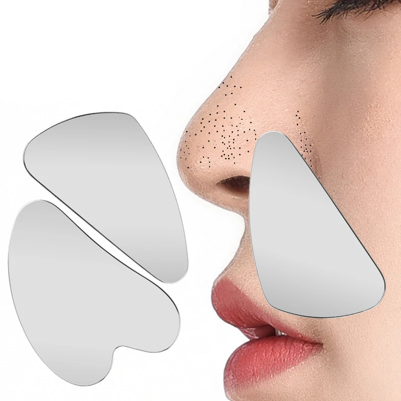 1 Stuks Roestvrijstalen Haarfollikel Reiniging Mee-Eter Schraper Gua Sha Scraper Massager Voor Gezichtsverzorging Bord Gezicht Massager