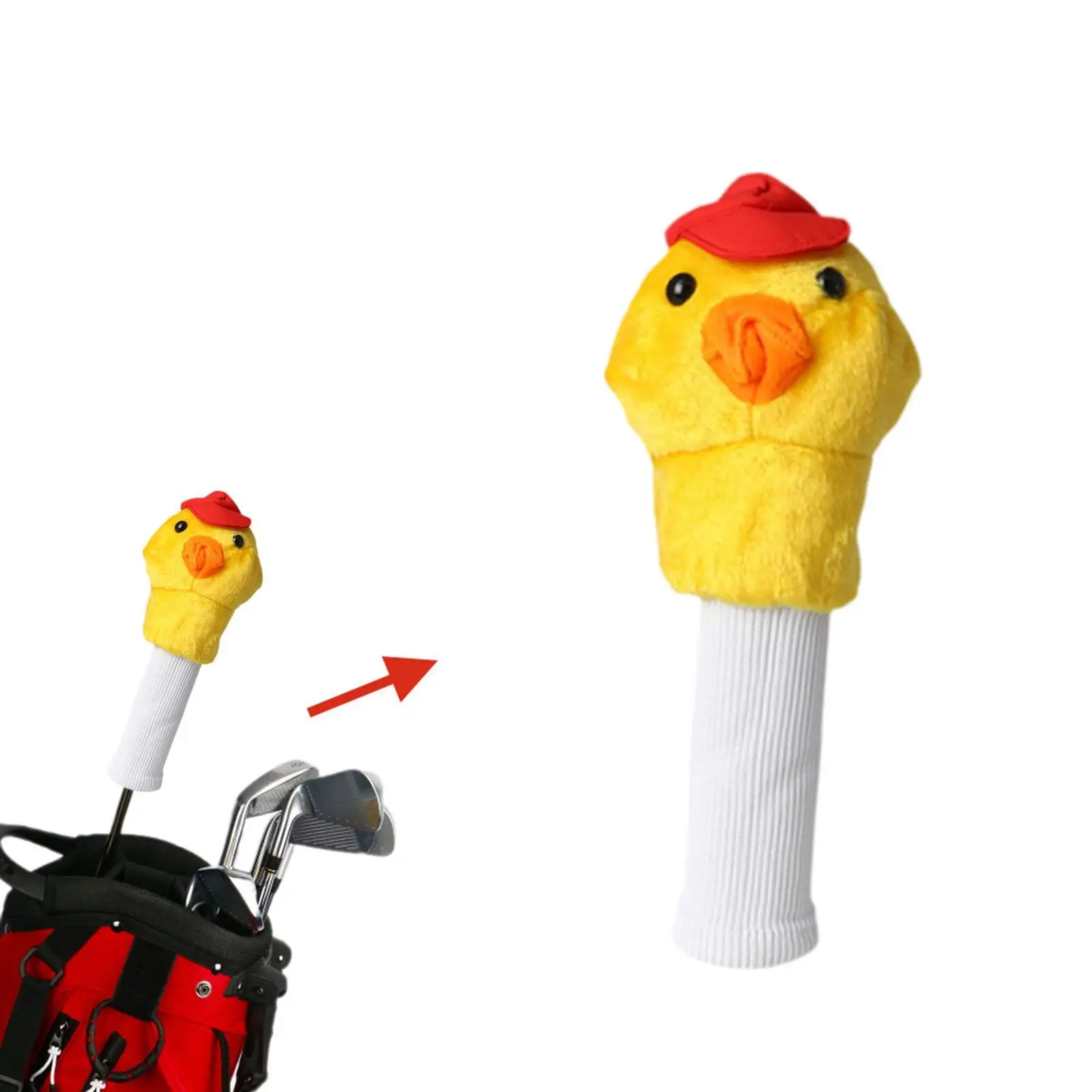 Little Duck Golf Wood Headcover Soft Sleeve for Golf Courses Training Parks