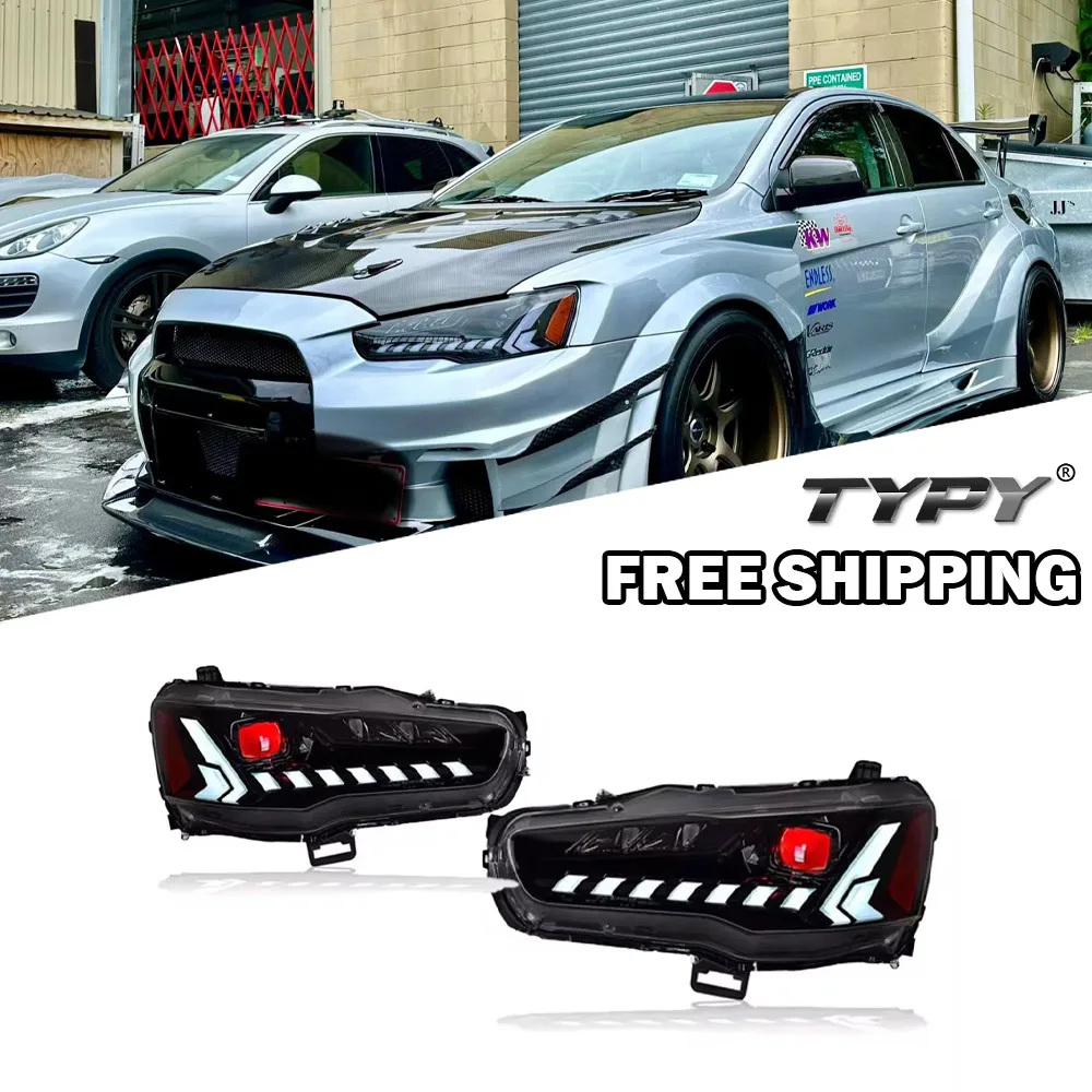 

Car Styling Head Lamp Assembly For Mitsubishi Lancer/EVO X 2009-2016 Upgrade to NEW Dynamic Turn Signals Daytime Running Lights