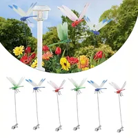 3/6X Fake Dragonfly Clip 3D Dragonfly Garden Deco Dragonfly Stakes With Sticks Biomimetic Dragonfly Clip Garden Supplies