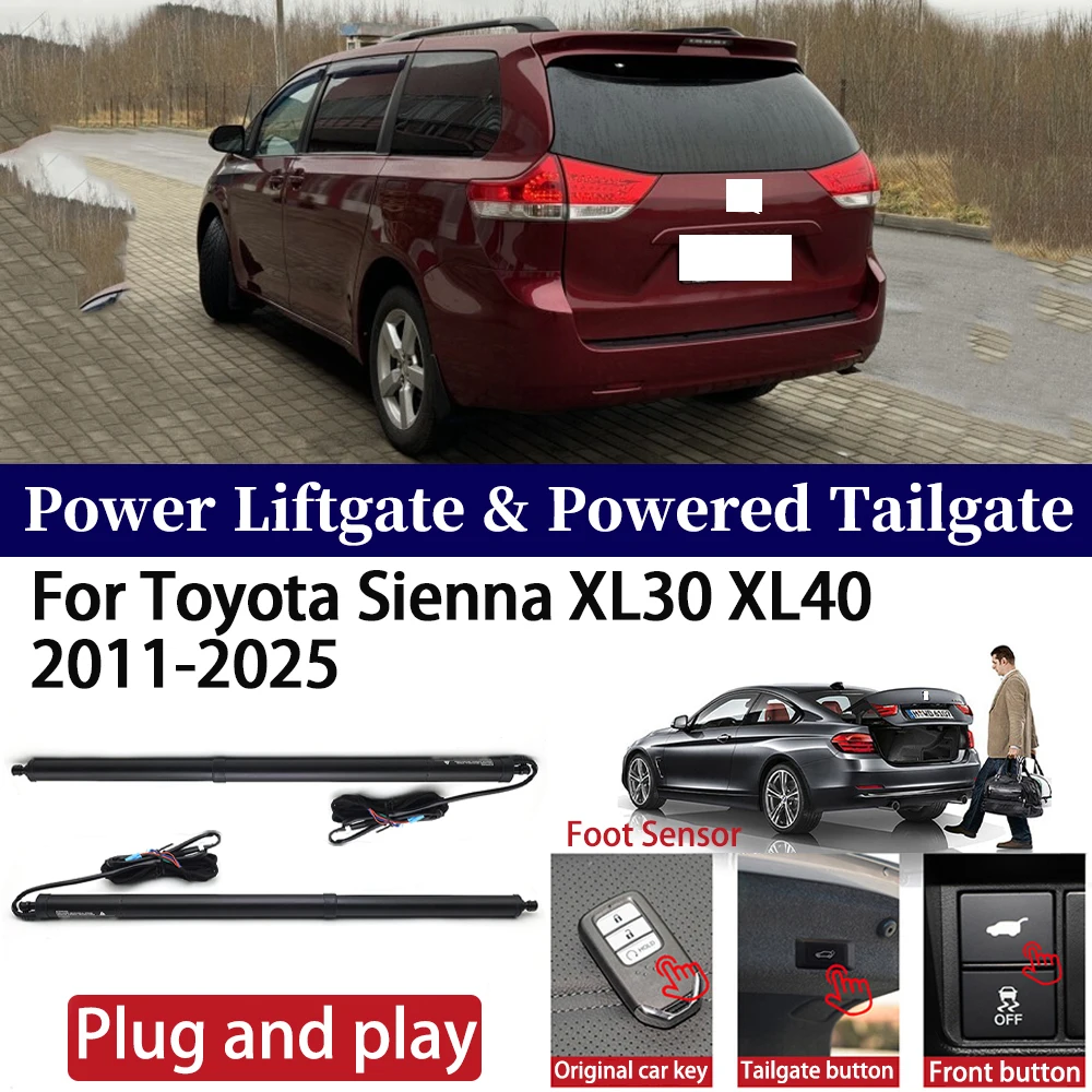 ZhuCamX for Toyota Sienna XL30 XL40 2011-2025 Car Power Liftgate Automatic One-Click Vehicle Powered Tailgate Strut