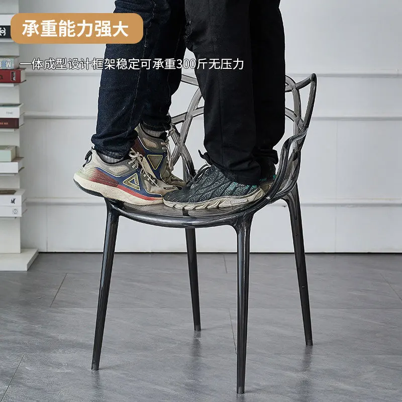 Plastic transparent modern design household crystal dining manufacturers creative Internet celebrity