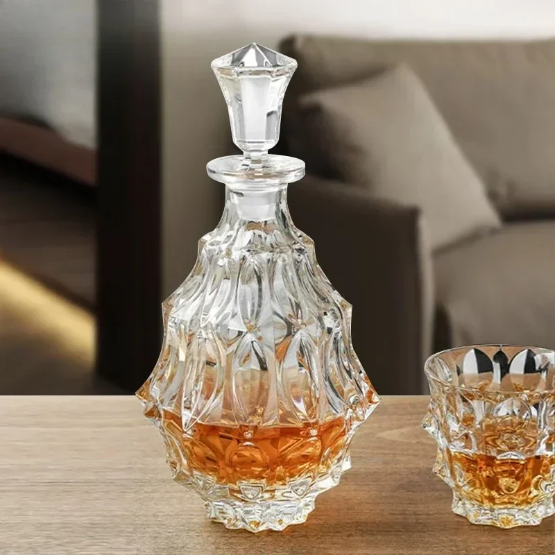Imported crystal glass, whiskey glass, wine bottle set, creative personalized foreign wine cup