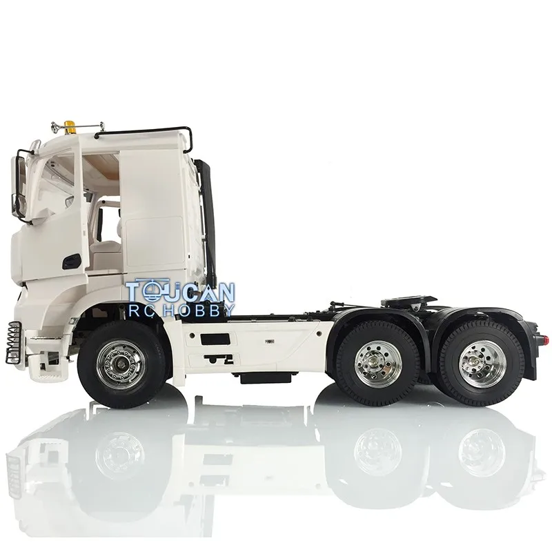 1/14 RC 3 Axles Unpainted Tractor Truck 6*4 KIT Open Door Version With 35T 540 Motor DIY Outdoor Model Electric Car TH16853