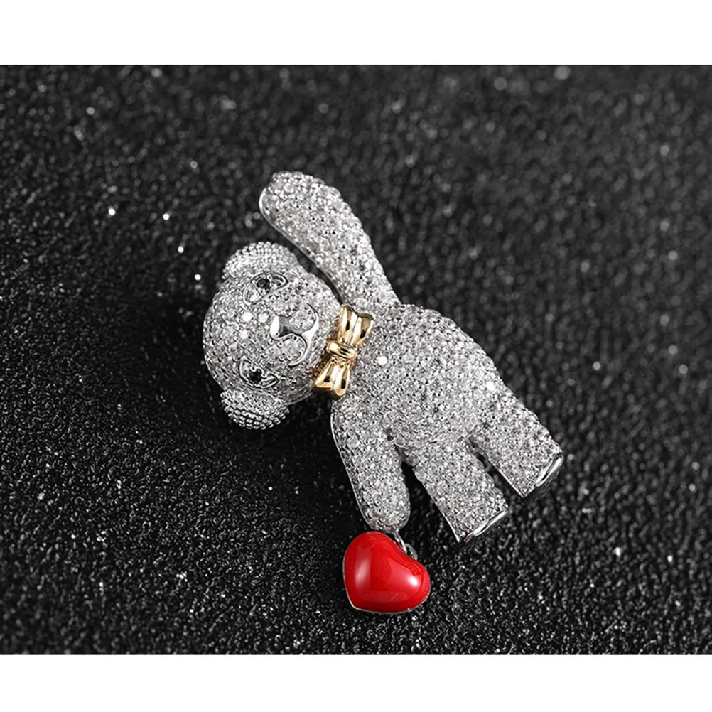

1Pcs Brooch Bear Shape Design Durable Fine Workmanship Decorative for Clothes Hats Bags Scarves Women Fashion Cartoon Brooch