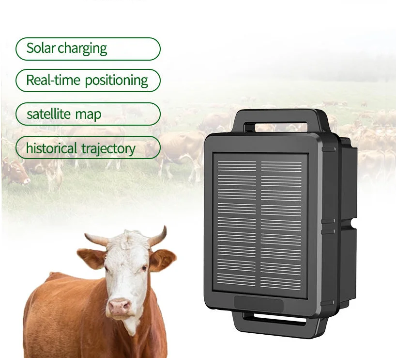 F30 4G Solar GPS Tracker IP67 Waterproof Plastic Lbs Temperature Detection Step Counter Free App For Livestock Solar Tracker