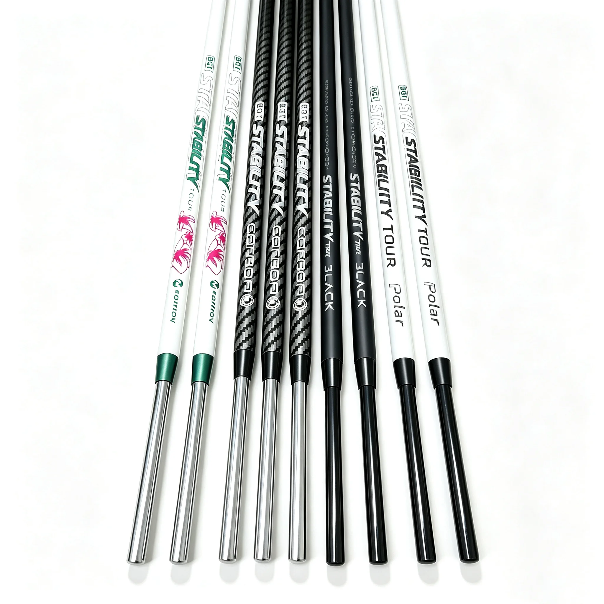 Golf Putter Shaft BGT Stability – Graphite & Steel Combo, 4 Types, Black/White, 37.5