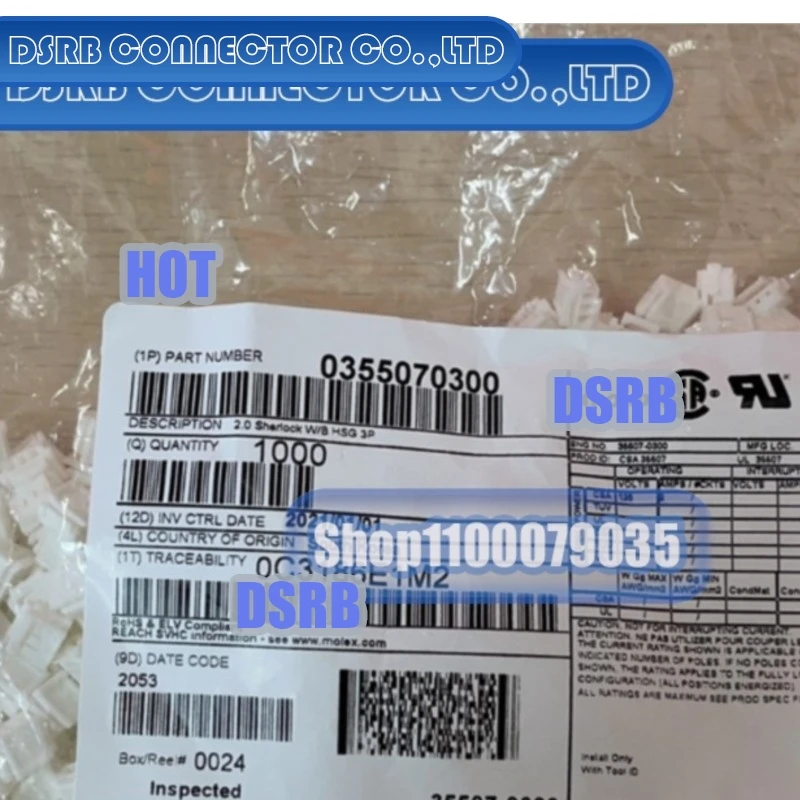 

200 шт./лот 2-964296-1 316087-1 316838-1 33000-0004 33000-1004 35507-0300 368086-1 разъем новый оригинальный