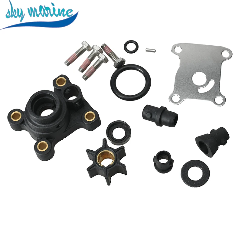 

394711 Water Pump Impeller Repair Kit for Johnson Evinrude 8-15HP Outboard with Housing 1974-UP 18-3327 0394711