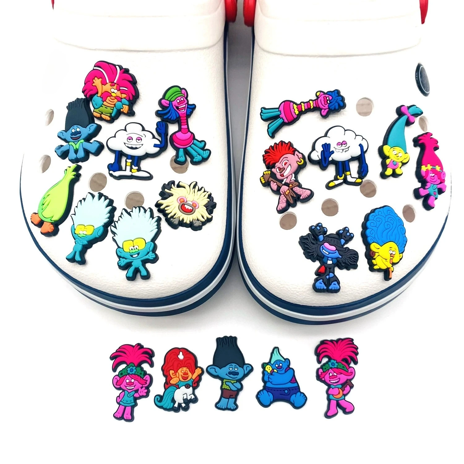 20 шт., подвески на тему Trolls World Tour для пещерной обуви, украшения, аксессуары для сандалий, украшения для мальчиков и девочек, подарки на день рождения