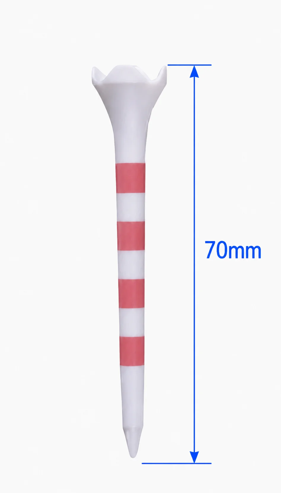 1 Package Contains 20 Pieces. These Are Golf Striped Plastic Tee Holders With 4 Claws, Measuring 70mm. They Are Golf Markers A
