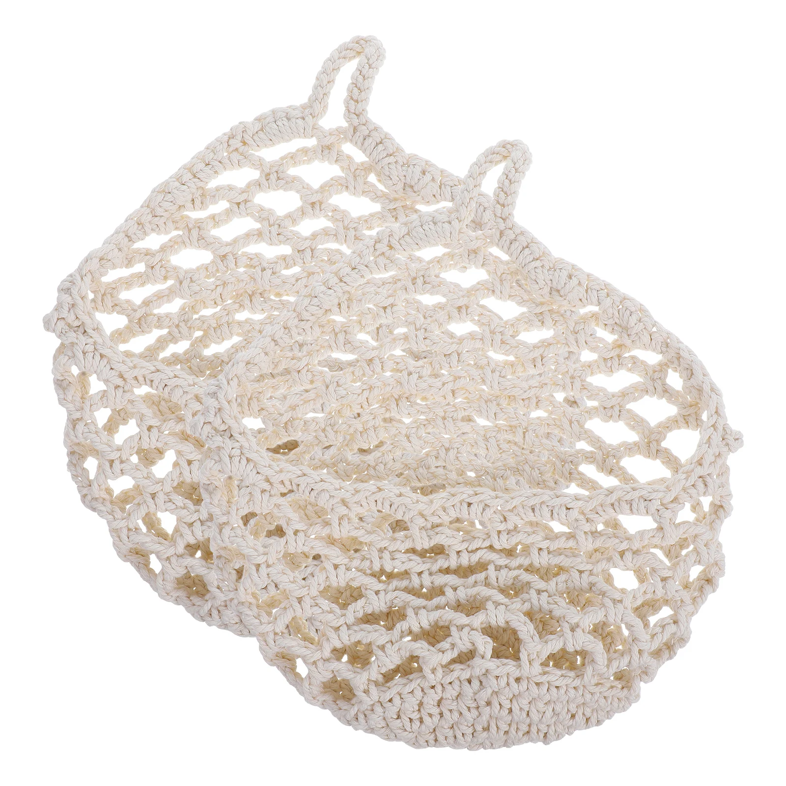 

2Pcs Boho Macrame Hanging Planter Cotton Rope Decorative Flower Pot Holder Multifunctional Fruit Vegetable Storage Basket Indoor