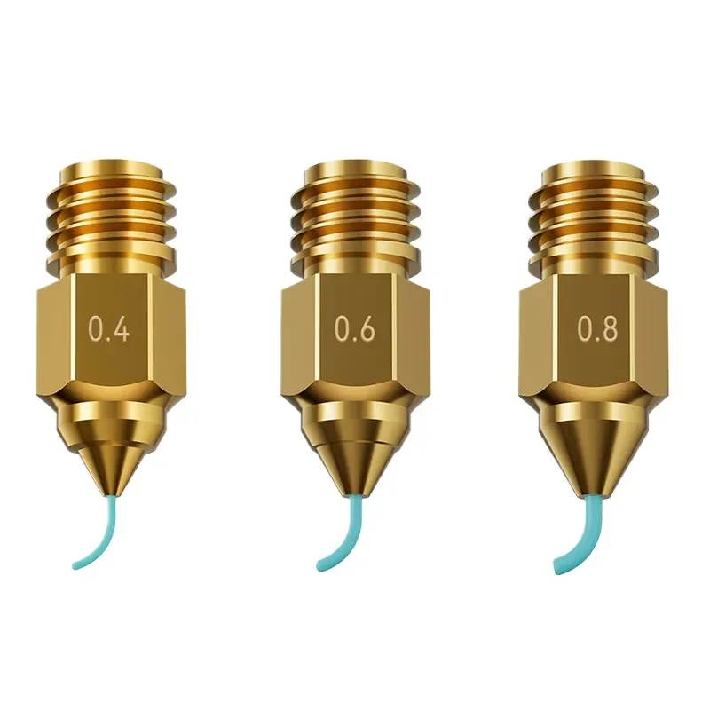 8 Pack Brass Nozzles for 3D Printer Extruder High Precision Wear Resistant Replacement Parts Compatible with Ender-5 Max