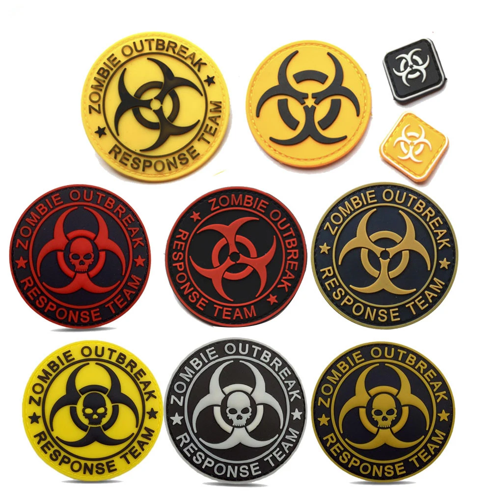 Umbrella Corporation PVC ثلاثية الأبعاد شارة مطاطية التصحيح التكتيكي الراكون شعار Corp Biohazard Insignia زين شعار
