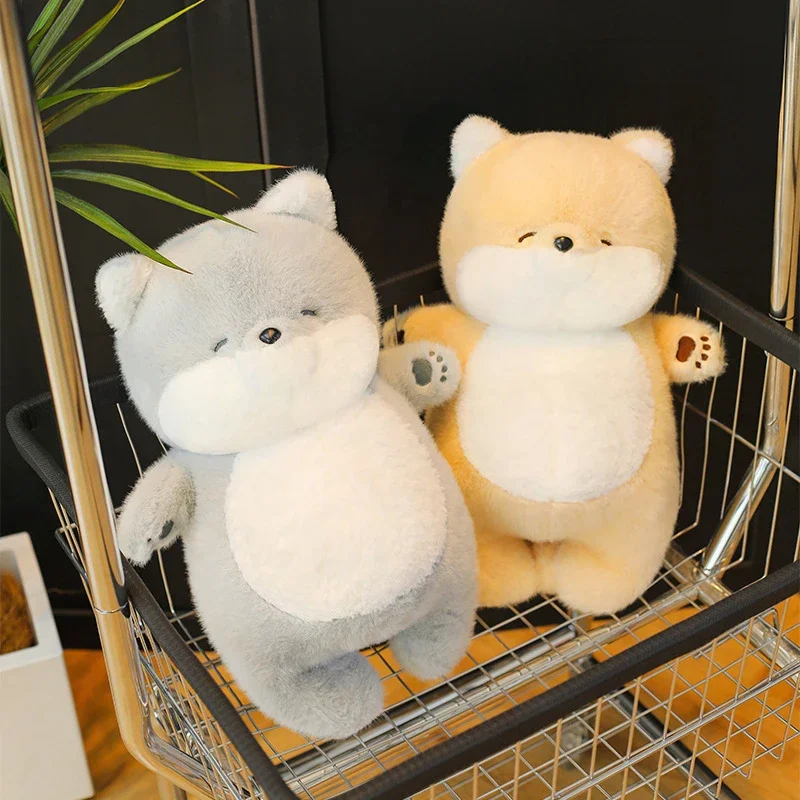 

Милая плюшевая игрушка: лежащий пухлый пёс Шиба-ину, мягкая игрушка для сна, подарок на день рождения для детей