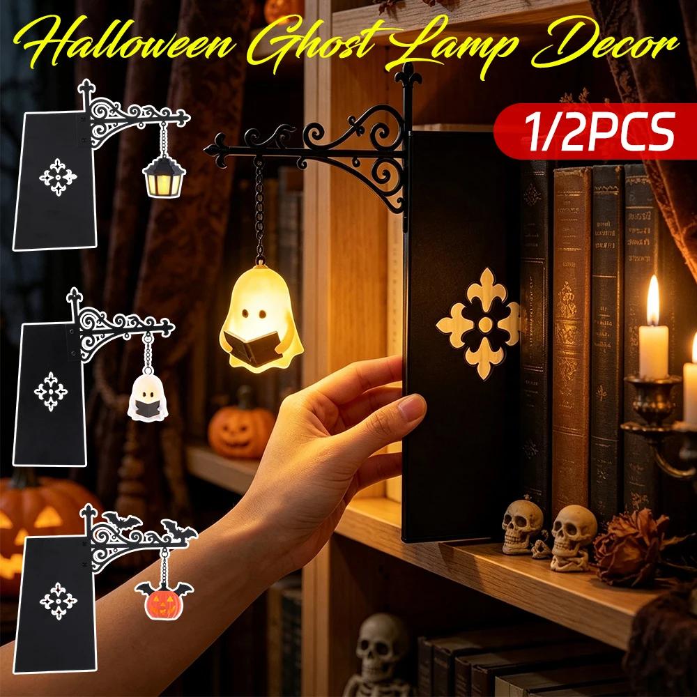 Vintage Bookshelf Lamp Library Lantern Light Library Lantern Bookshelf Light Reading Nook Led Night Lamp Decorative for Home