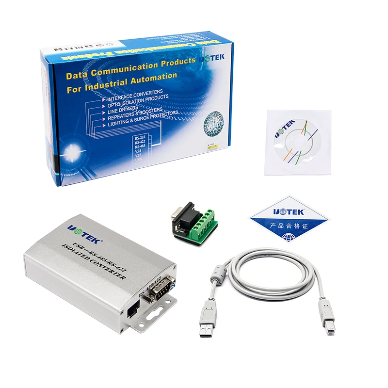 High Quality USB to RS485 RS422 Isolated Converter Adapter USB2.0 RJ45 Connector Conversion with Optical Isolation UT-820E