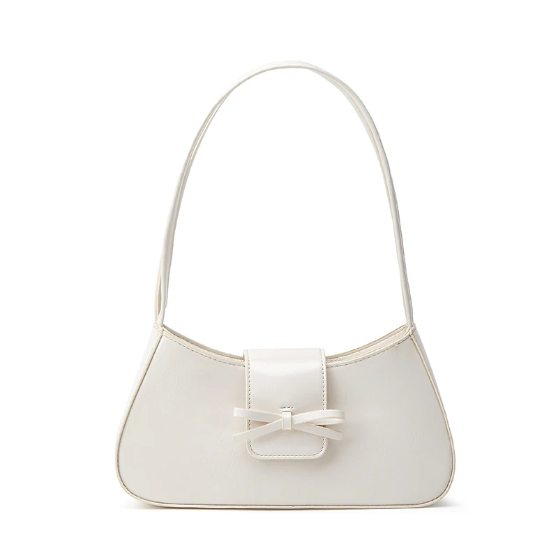 Schultertasche, Nischen-Luxus, Stilvoll, Schleifen-Dekoration, Unterarm-Baguette-Tasche – Detail 1