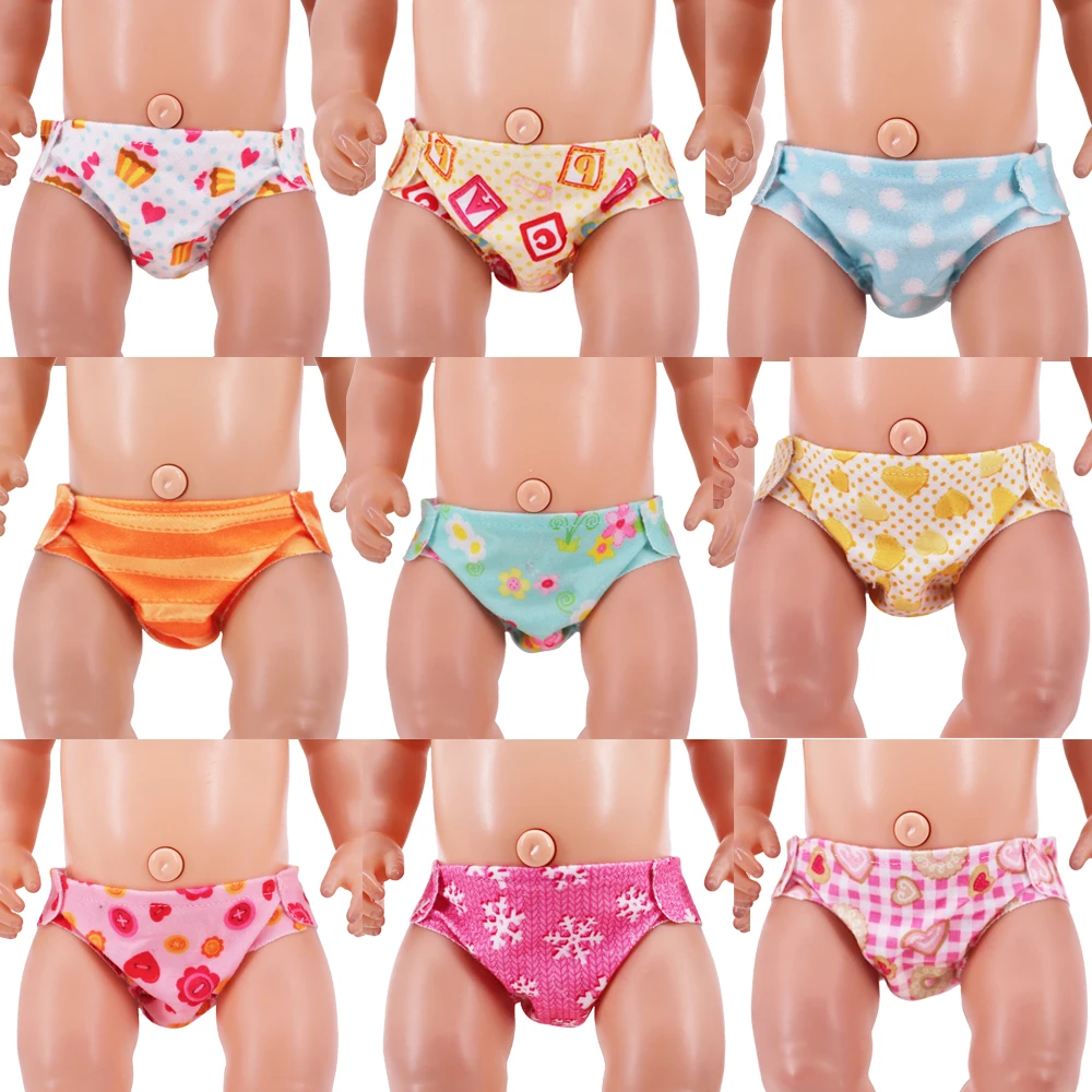 Cute Cotten Christmas Underwear Panties for American 18 Inch Doll and 43cm Reborn Baby Doll Clothes Accessories Our Generation