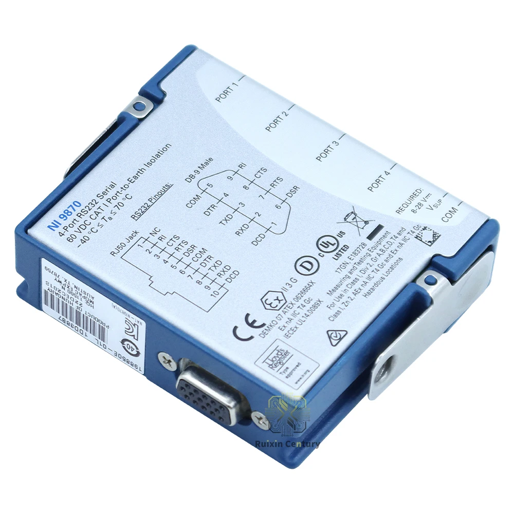 FOR NI-9870 4-Port RS232 C-Series Serial Instrument Control Module 779891-02 921.6kbps Isolated FPGA Accessible Board Genuine