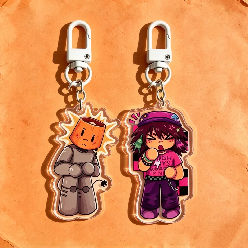 Regretevator Forsaken Acrylic Keychain Lampert & Infected,Cartoon Character Bag Pendant, Game Fandom Charm，Fans Birthday Gift