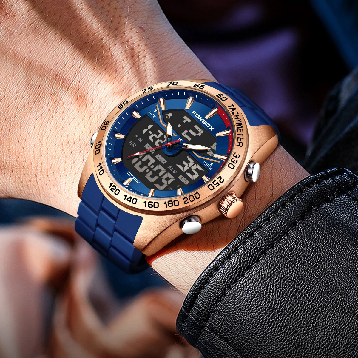 2026 Nuovo Orologio Da Affari Da Uomo FOXBOX Top Brand di Lusso Orologio Digitale Per Gli Uomini di Moda Militare Impermeabile Orologi Da Polso Al Quarzo da Uomo