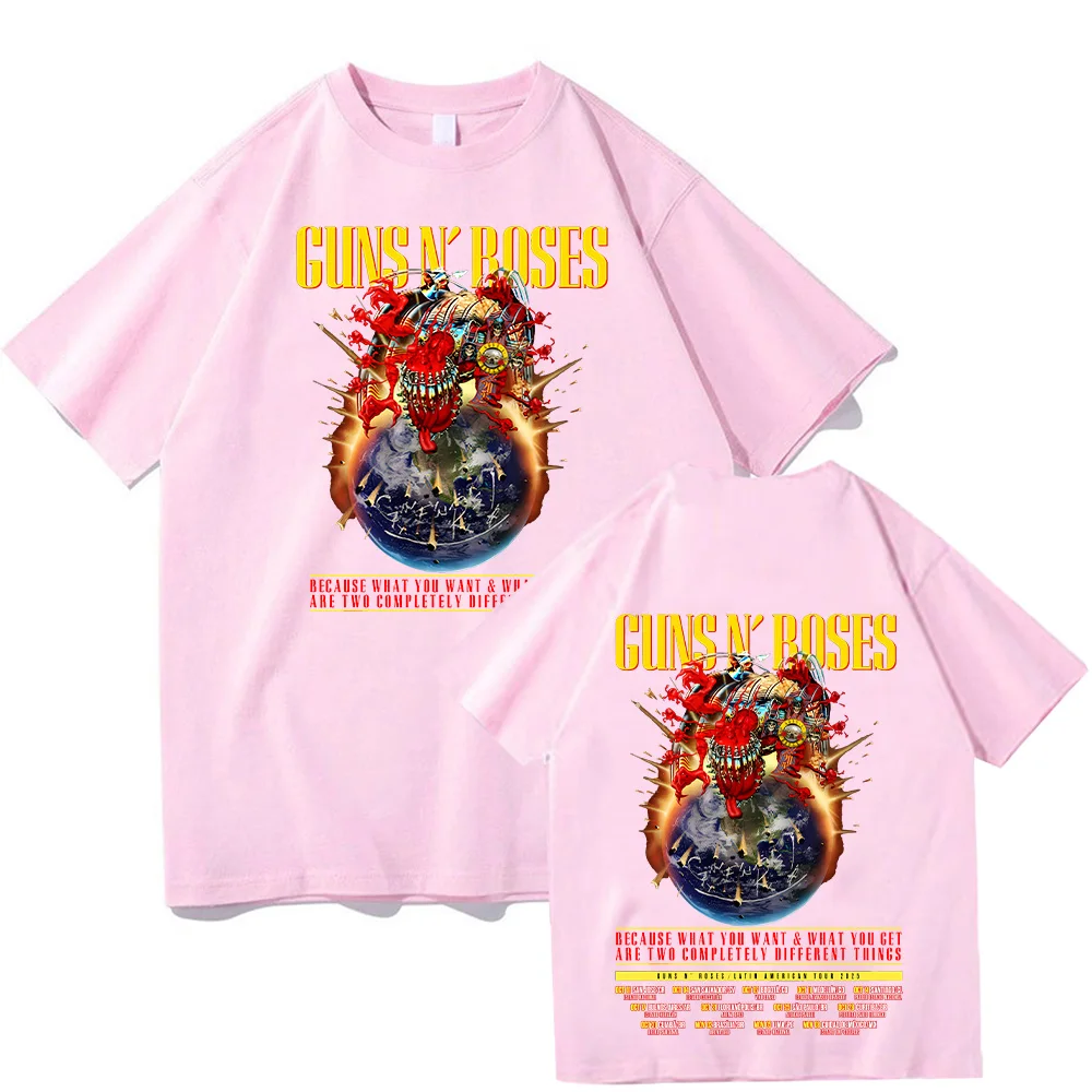 Guns N' Roses 2025 Tour T-shirt Vintage Rock Band Streetwear Short Sleeve Fashion Cotton Tshirts Women Men Tees Chic Y2K Clothes image 3