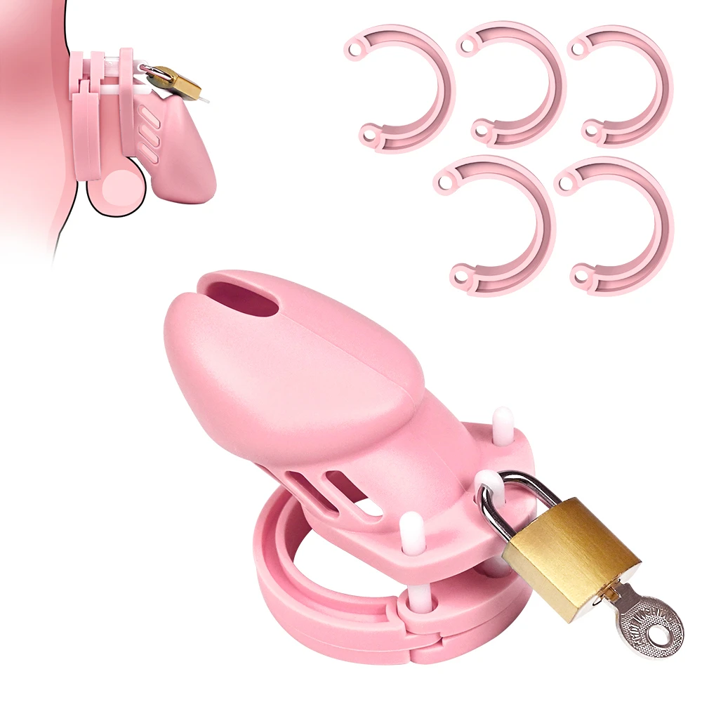 Male Chastity Cage Penis Lock with Lock Key Virginity for Men Breathable Cock Ring Men's CB Cock Cage SM Urethra Lock Device Toy