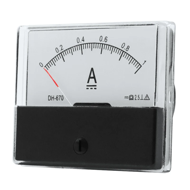 DH670 Current Ammeter Analog 1A 2A 3A 5A 10A 20A 50A 150A DC Ampere Meter Amperemeter