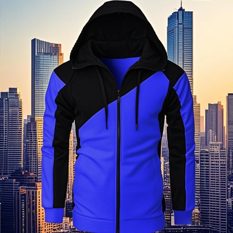 

High Quality Fashion Zip Hoodies Men Retro Harajuku Solid Color Jacket High Street Zip Up Hoodie Casual Loose Sweatshirt Clothes