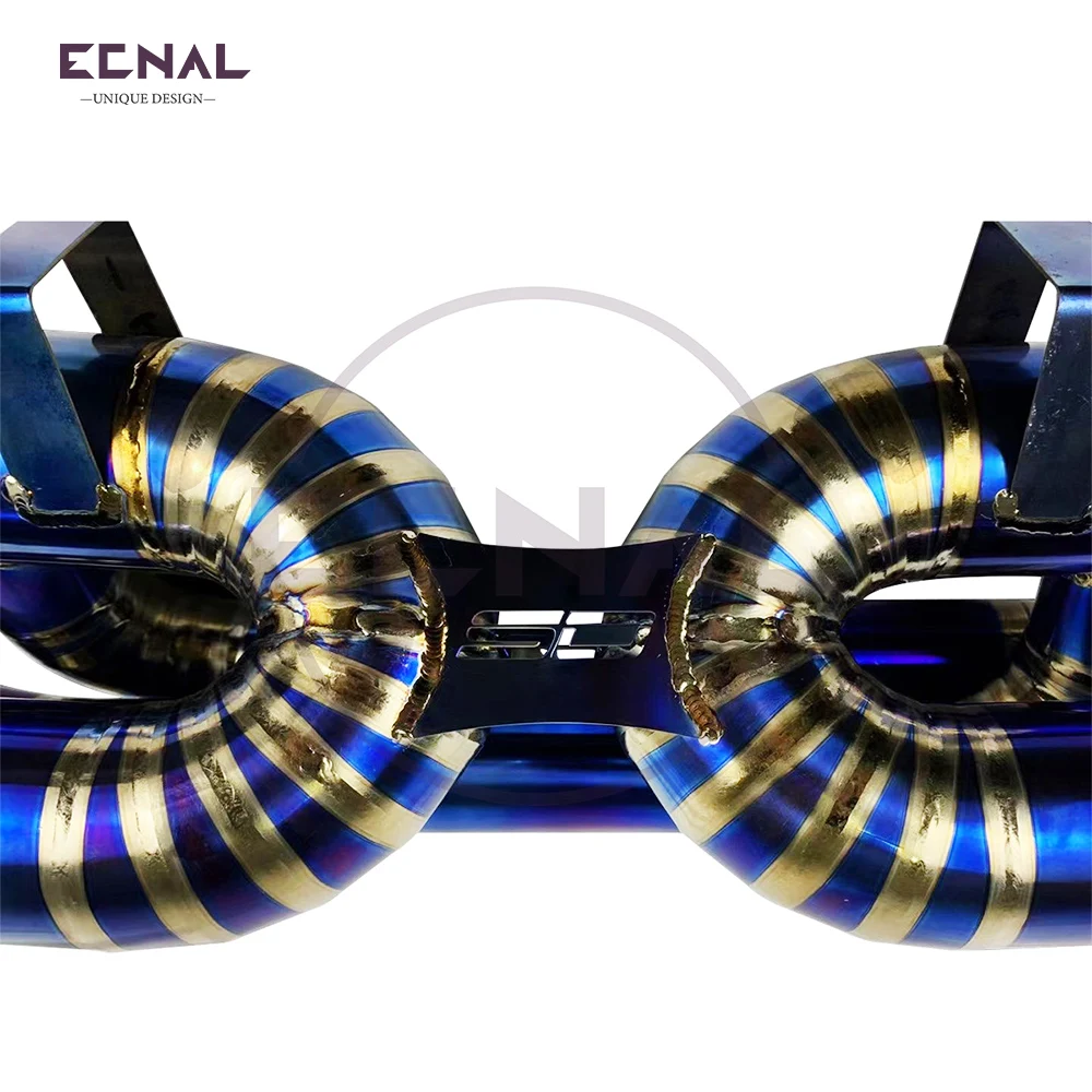 Ecnal Exhaust Axle-back Pipe with OEM Valve Muffler Titanium Alloy Sport Exhaust System for Porsche 911 992 3.0T 2019-2024