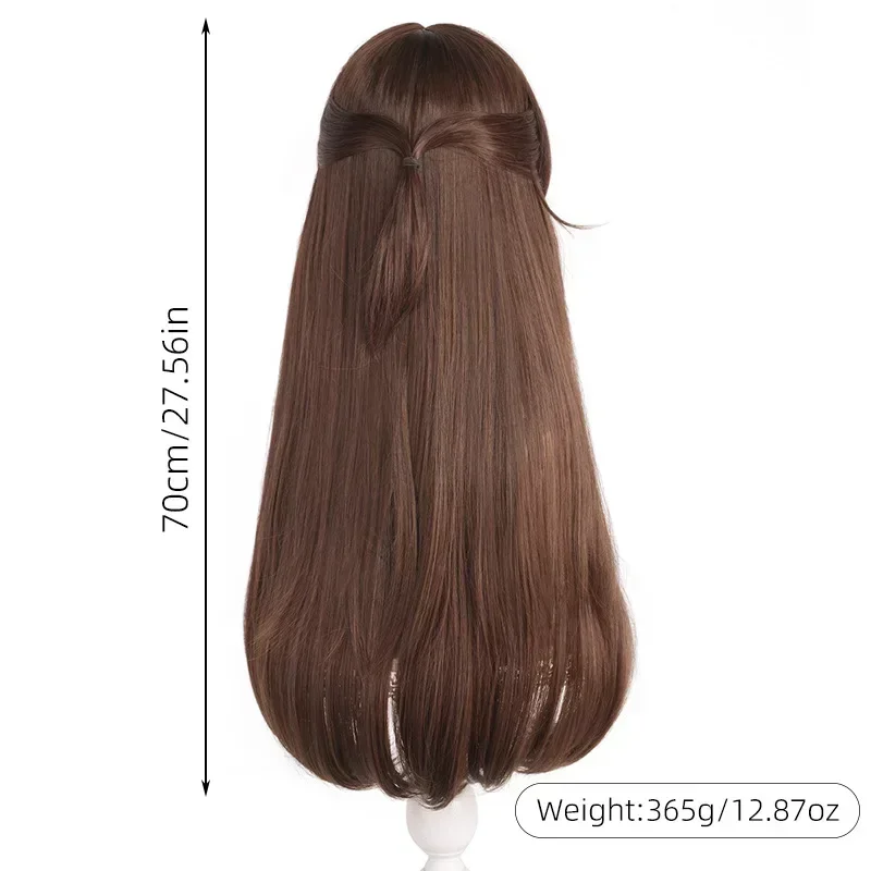 Suo Yuki คอสเพลย์วิกผมอะนิเมะ Alya บางครั้งซ่อนความรู้สึกของเธอในรัสเซีย Roshidere ผมยาวสีน้ําตาล + หมวกวิกผมสาวฮาโลวีน