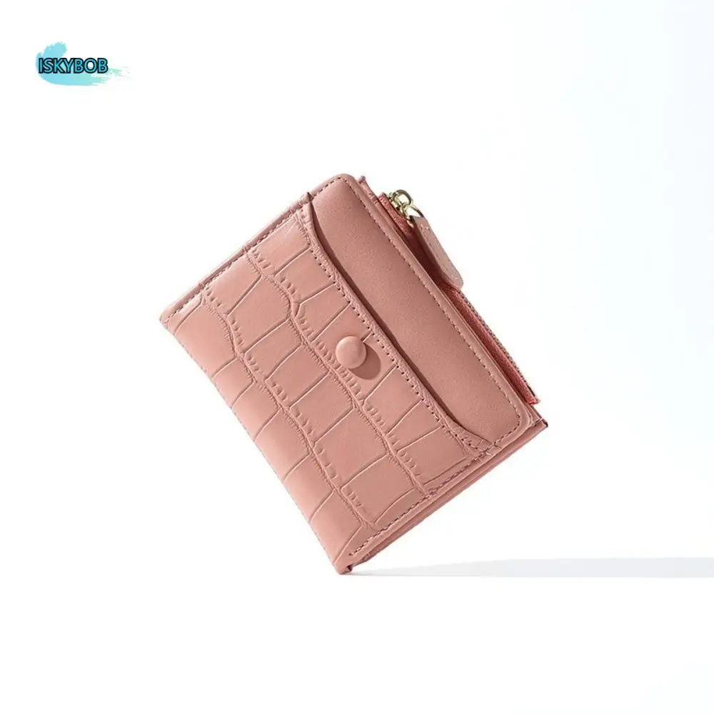 

Multi Card Slot Crocodile Pattern Wallet Short Waterproof PU Leather Coin Purse Fold Large Capacity Multiple Card Holder Daily