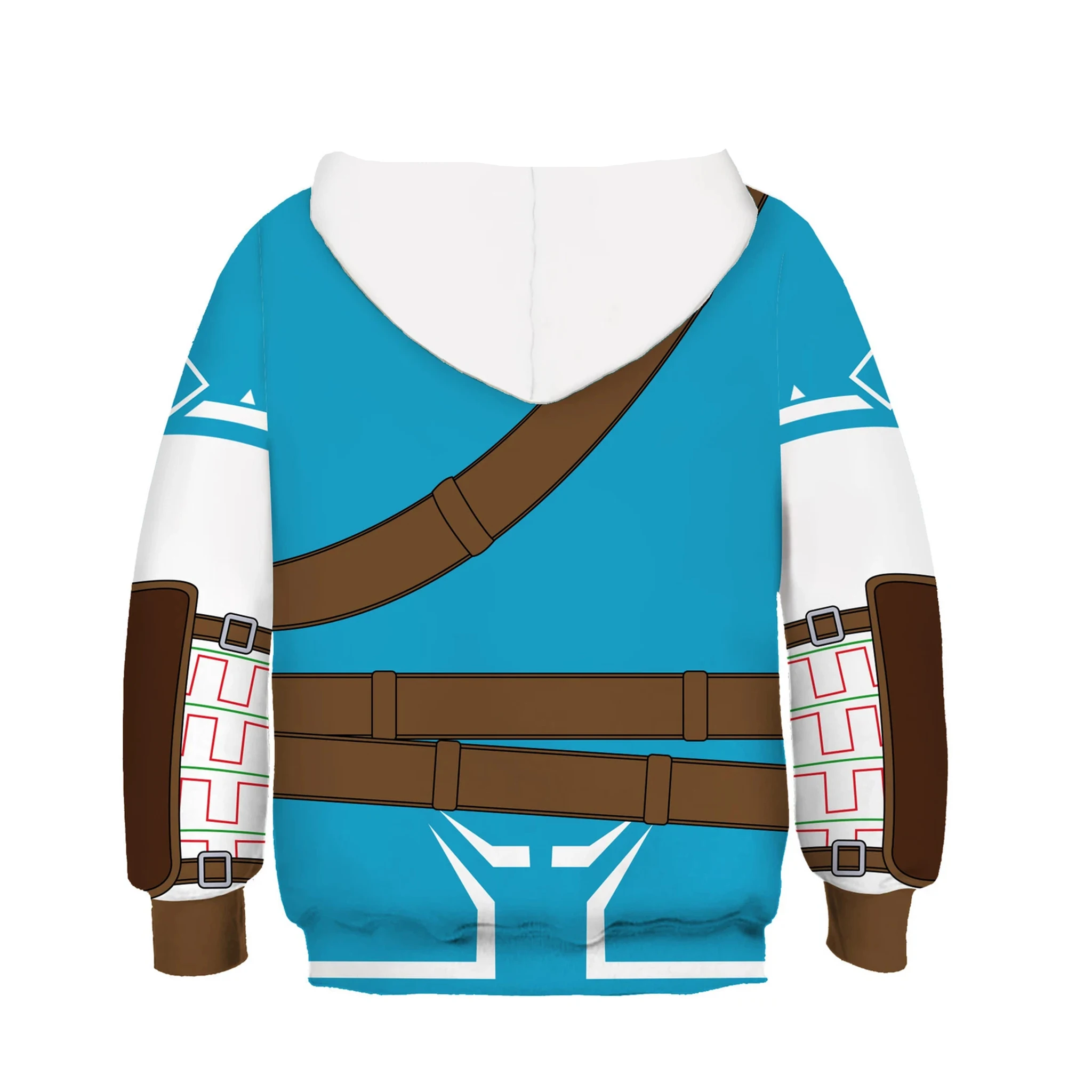 Kinder-Kapuzenpullover im Fantasy-Abenteuer-Stil, für Jungen und Mädchen, mit Cartoon-Motiv, im Krieger-Look, langärmelig, mit Kapuze, Kinderbekleidung. – Detail 7