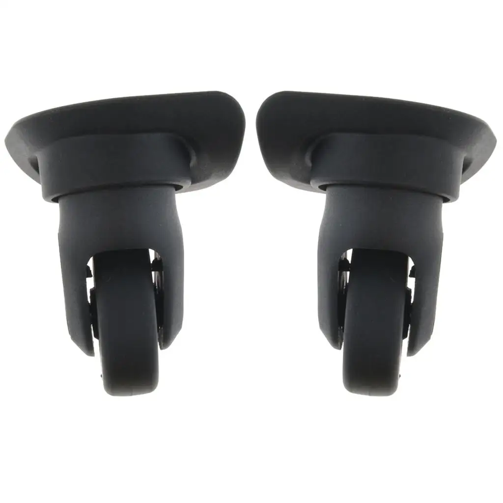 2 Pieces DIY Travel Luggage Left and Right Swivel Coaster Wheels Black A84