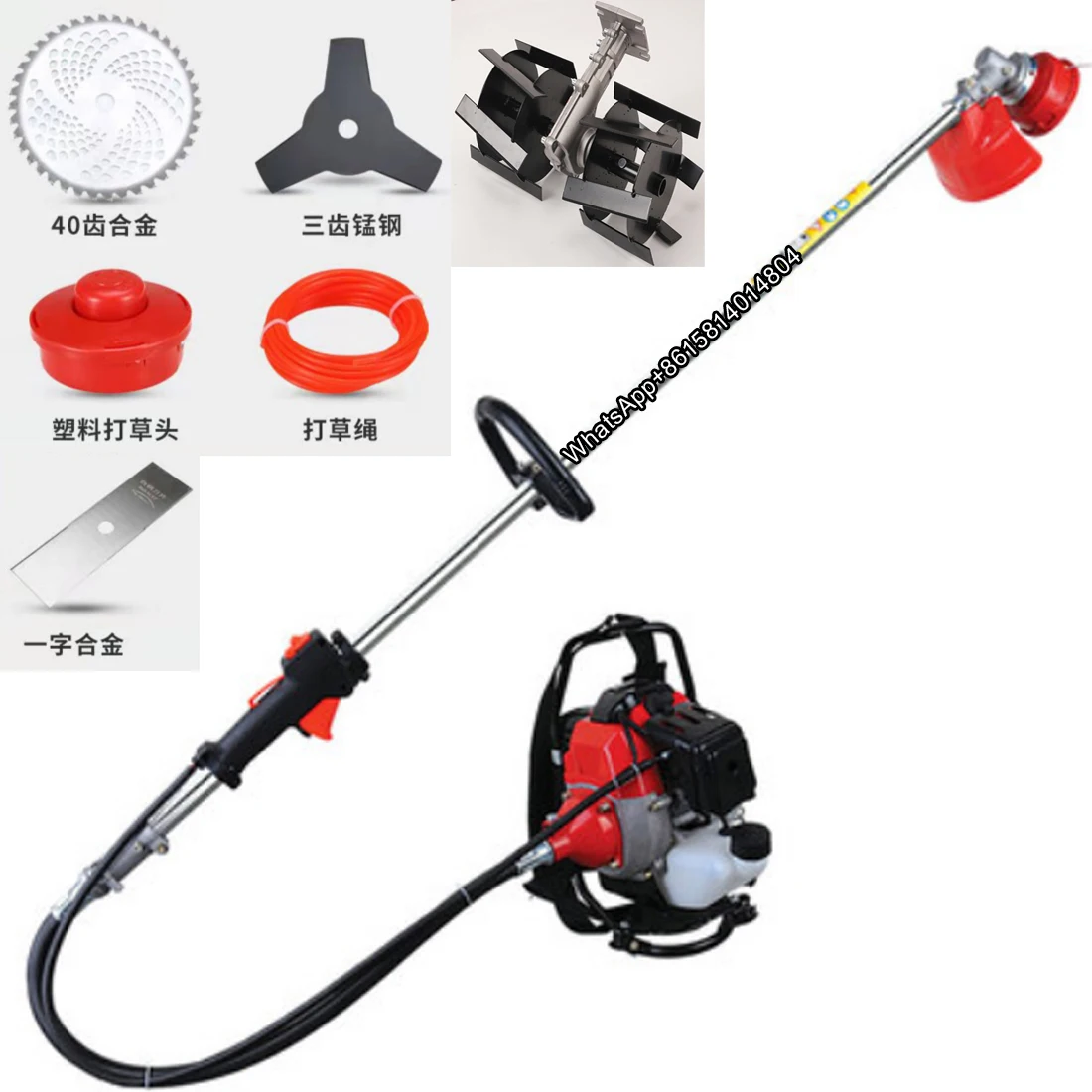 

2022 NEW Household multi-function lawn mower gasoline weeder ripper garden wasteland small Rice harvester/Orchard Brush cutter